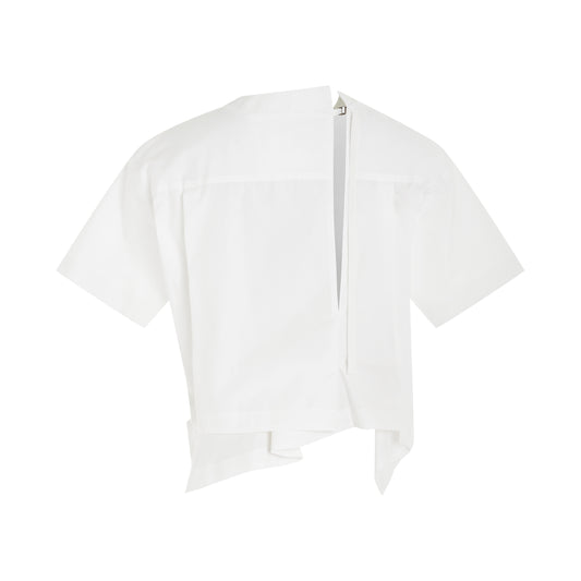 Cotton Poplin T-Shirt in Off White