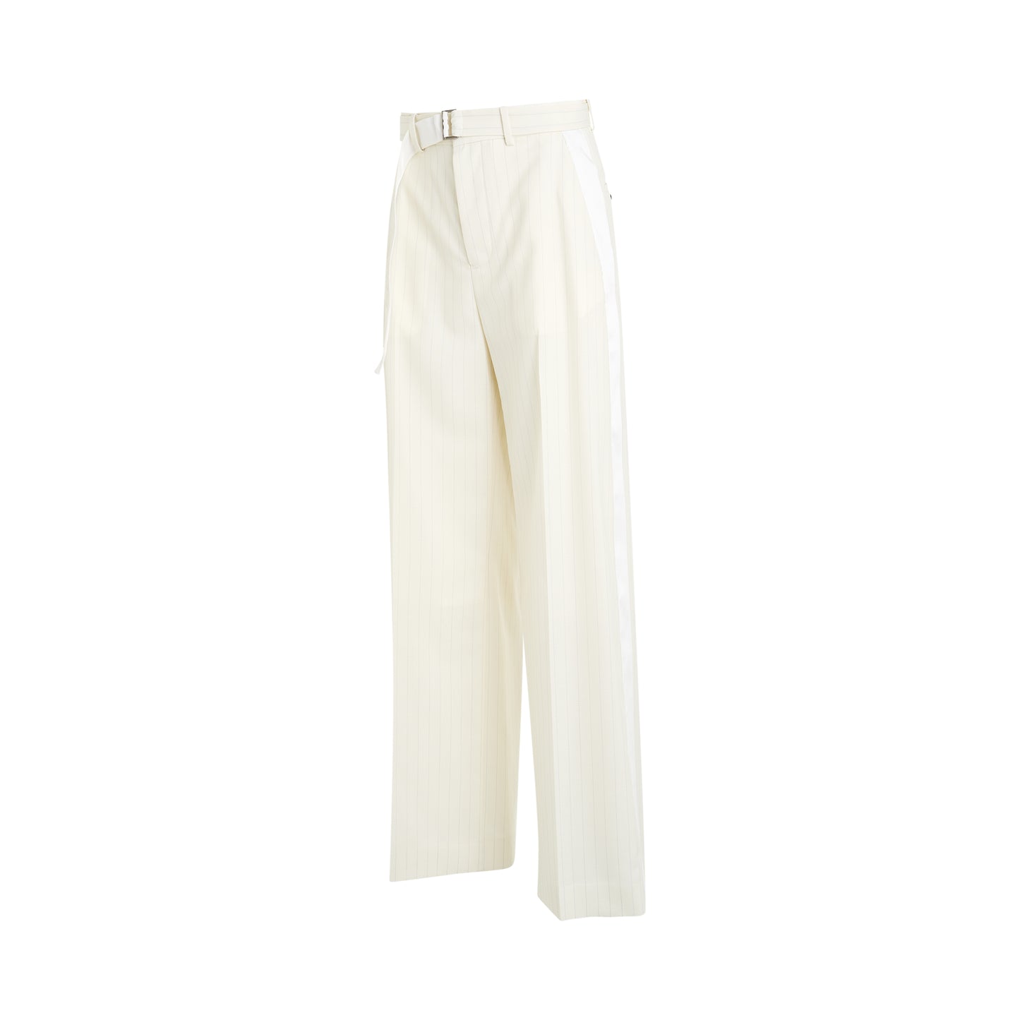 Chalk Stripe Pants in Off White