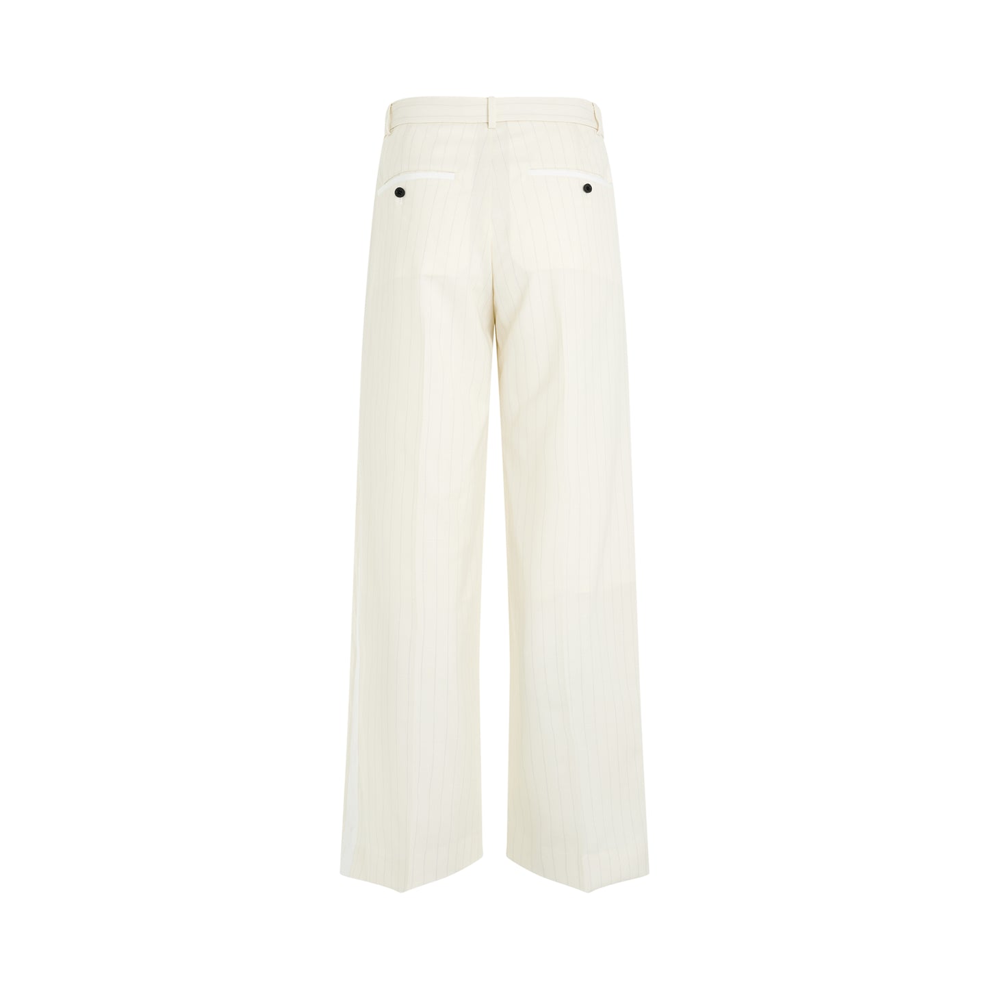 Chalk Stripe Pants in Off White