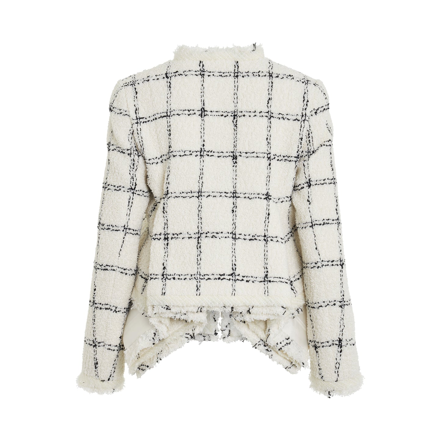 Rushed Tweed Jacket in Off White