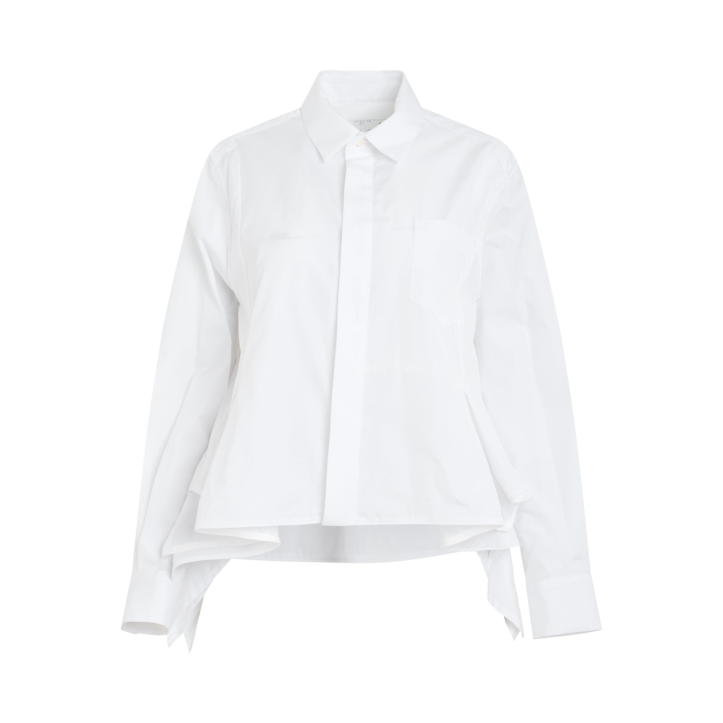 Rushed Thomas Mason Cotton Poplin Shirt in Off White