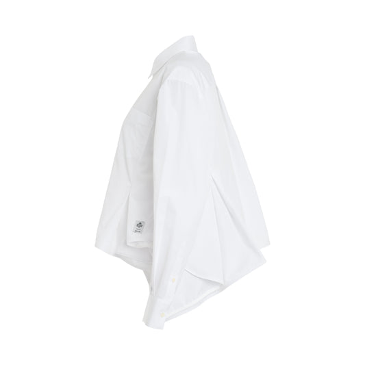 Rushed Thomas Mason Cotton Poplin Shirt in Off White