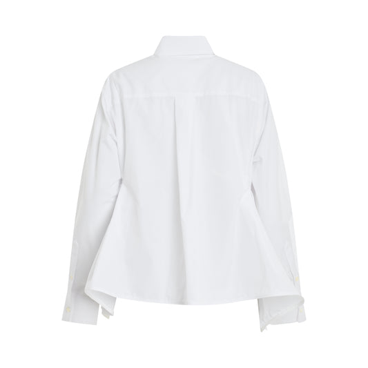 Rushed Thomas Mason Cotton Poplin Shirt in Off White