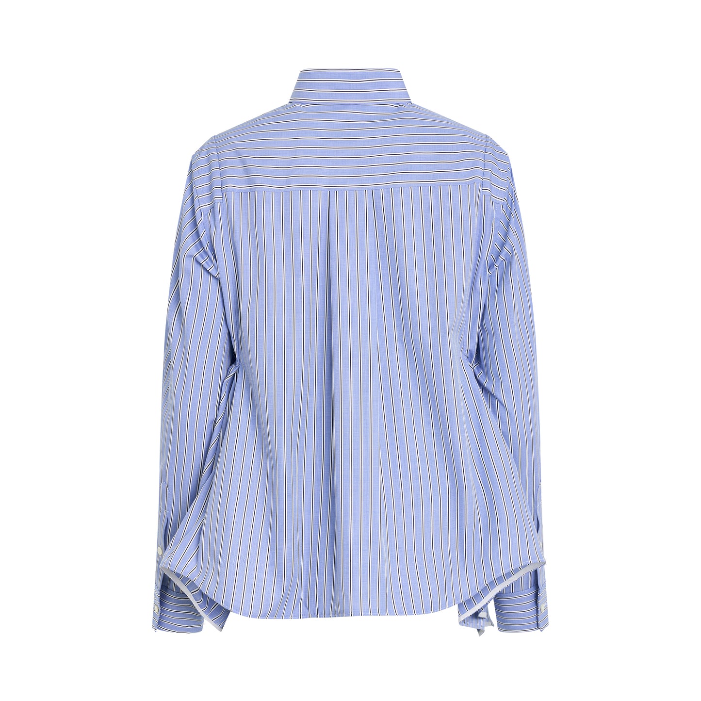 Rushed Thomas Mason Cotton Poplin Shirt in Light Blue Stripe