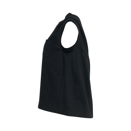 Cotton Jersey Tank Top in Black