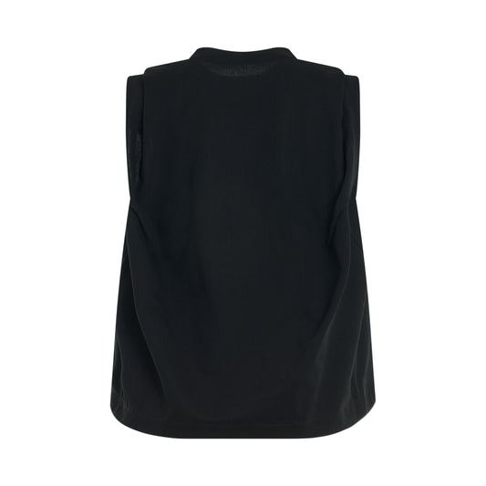 Cotton Jersey Tank Top in Black