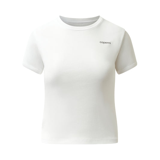 Logo Slim Fit T-Shirt in White/Black