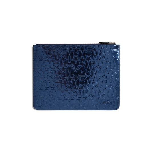 Classic Large Zipped Pouch in Blue