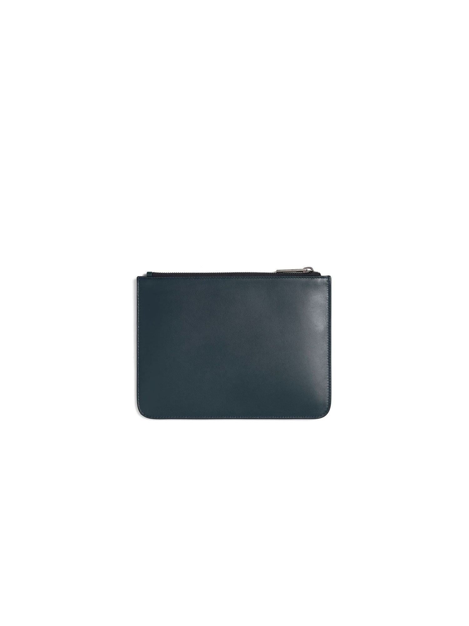 Medium Zip Pouch in Oil Blue