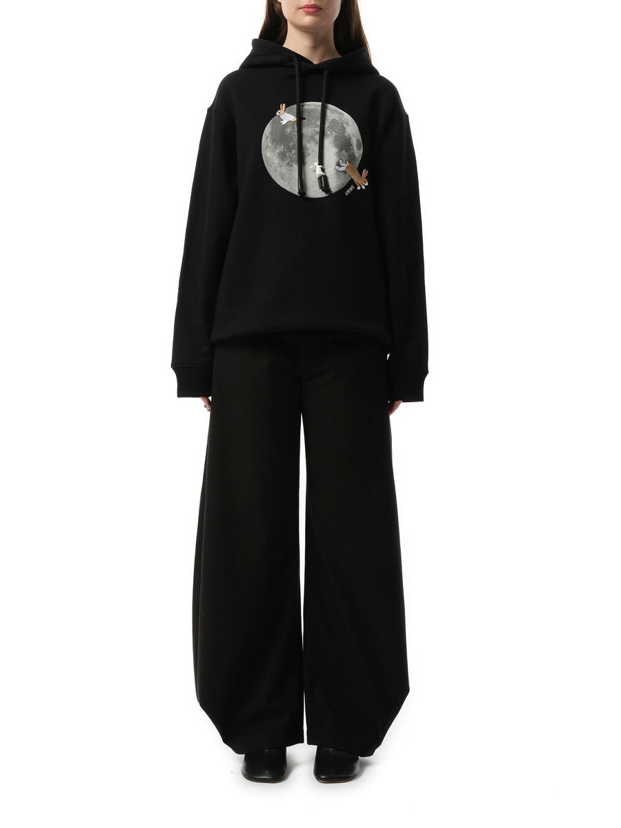 Loewe Moon Print Hoodie in Black