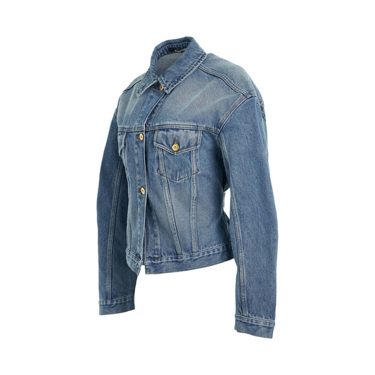 La Vest Denimes Jacket in Blue/Tabac