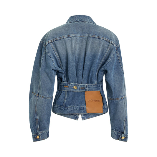 La Vest Denimes Jacket in Blue/Tabac