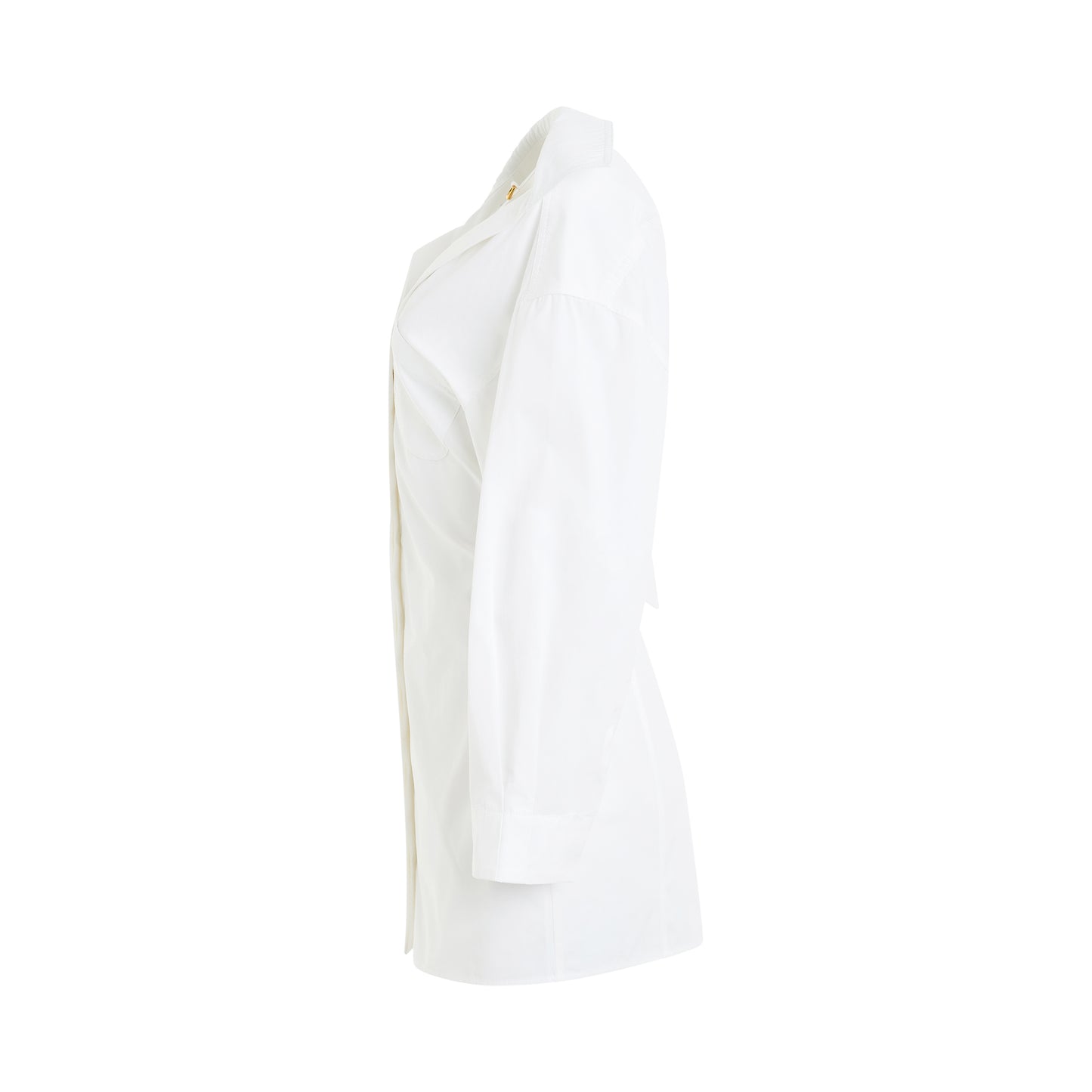 La Mini Robe Chemise Dress in White