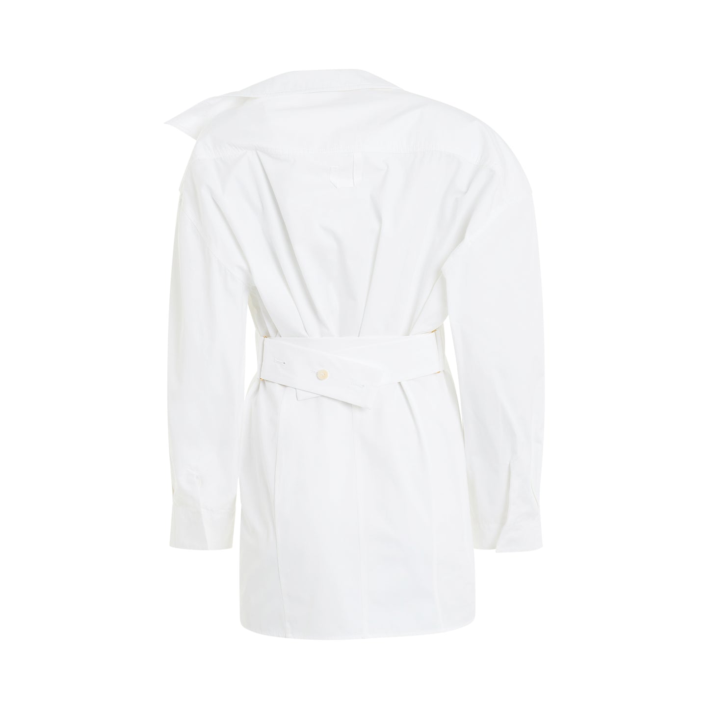 La Mini Robe Chemise Dress in White