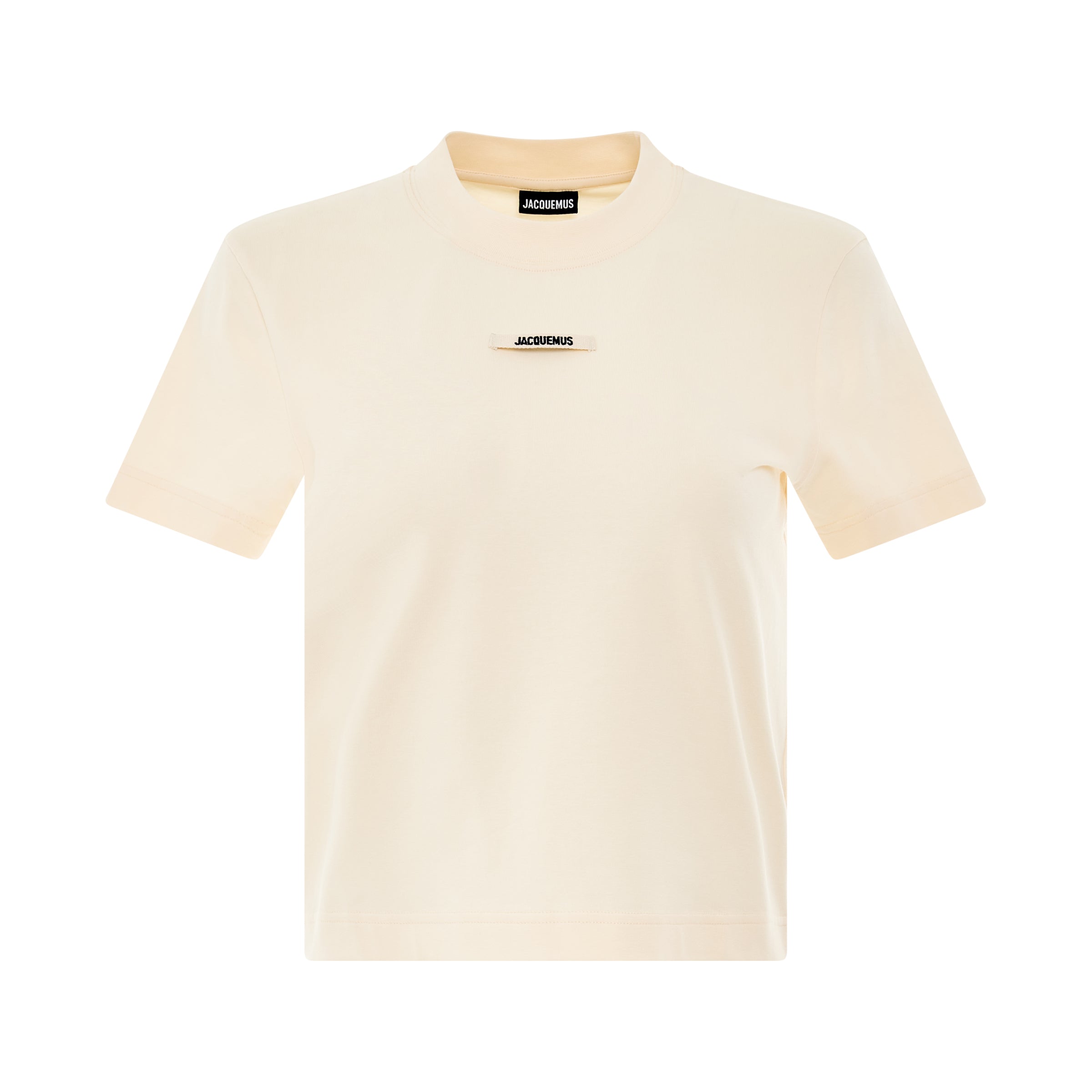 Gros Grain Logo T-Shirt in Light Beige