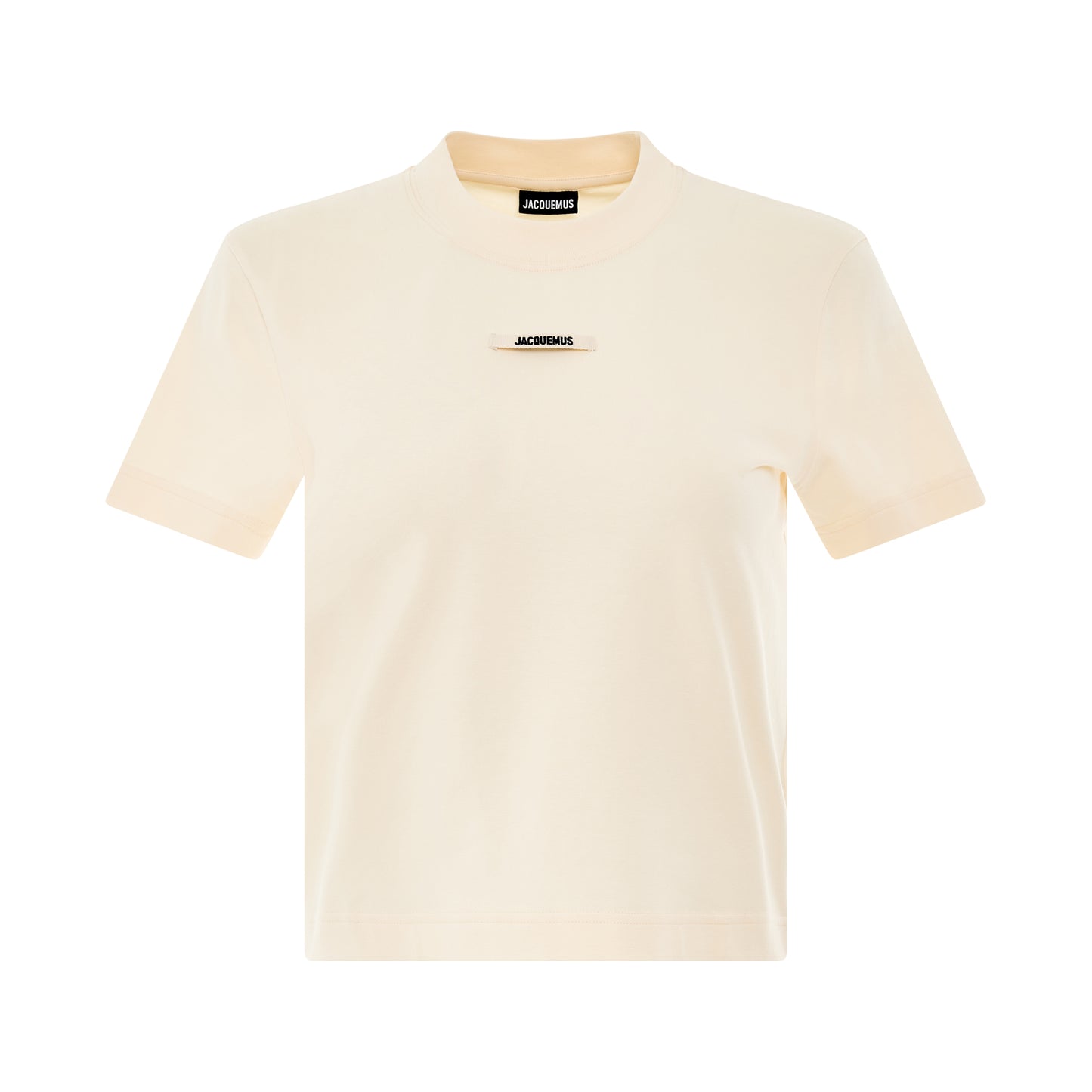 Gros Grain Logo T-Shirt in Light Beige