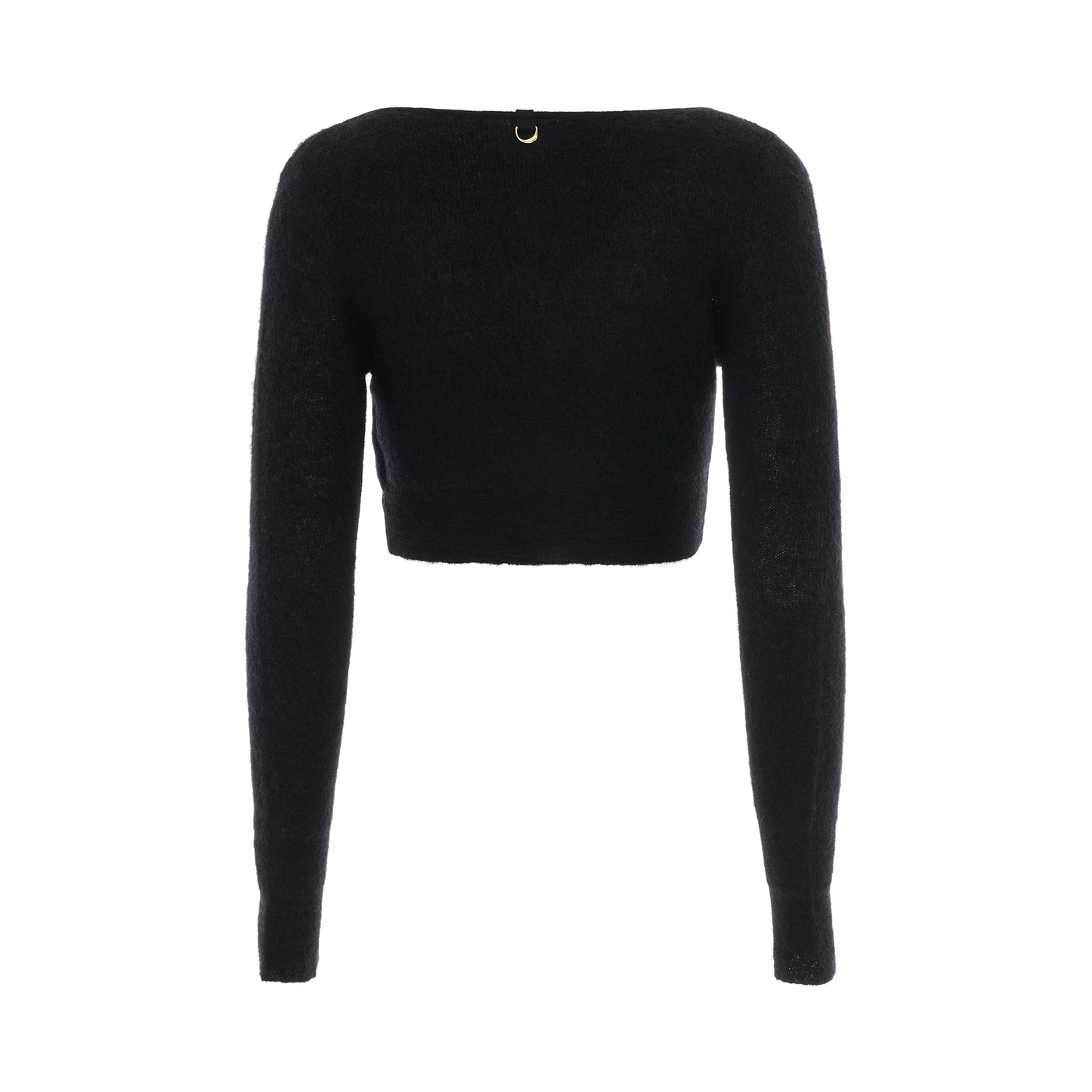 Alzou Cropped Cardigan in Black