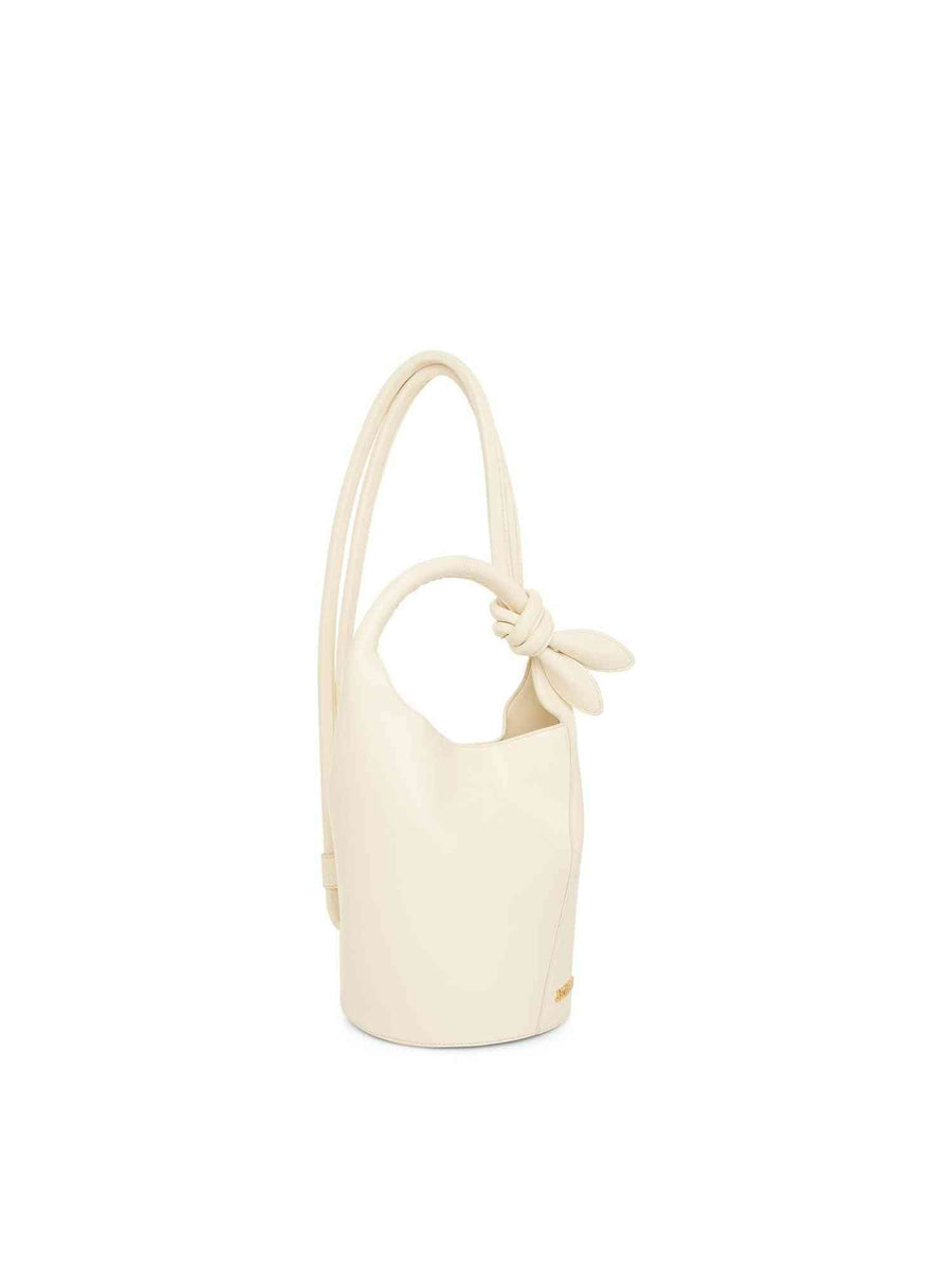 Le Petit Tourni Leather Bag in Light Ivory