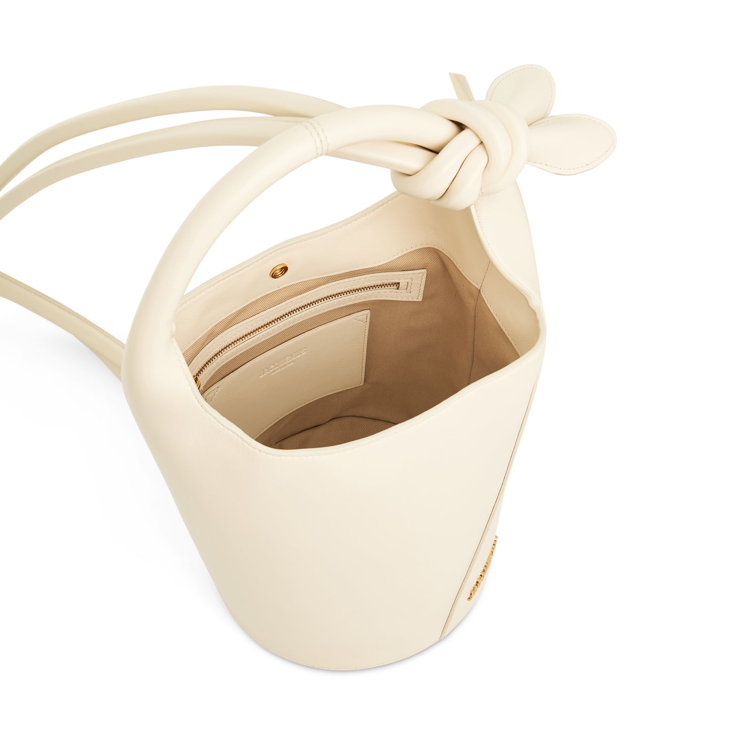 Le Petit Tourni Leather Bag in Light Ivory