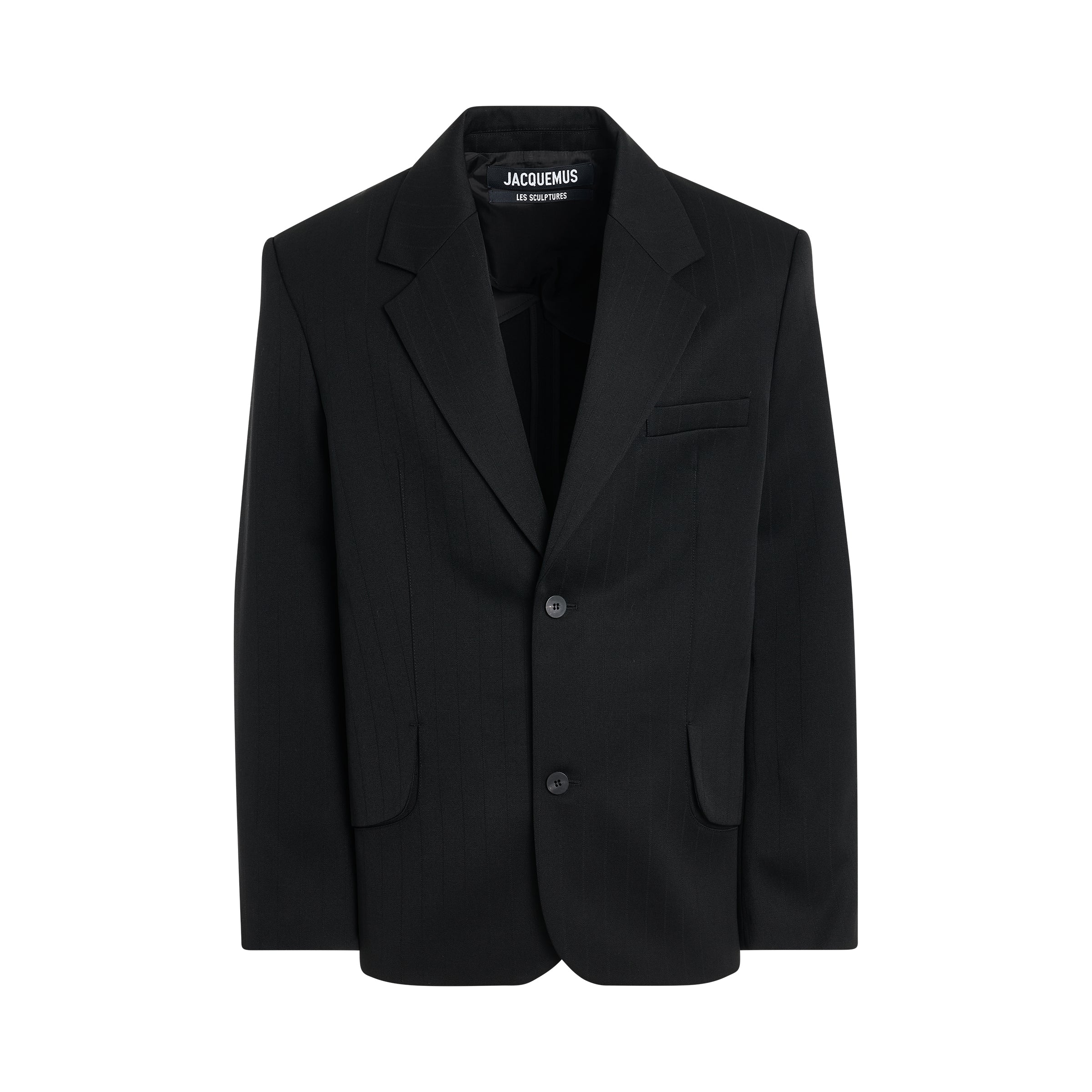 Titolo Suit Jacket in Pinstripe Black