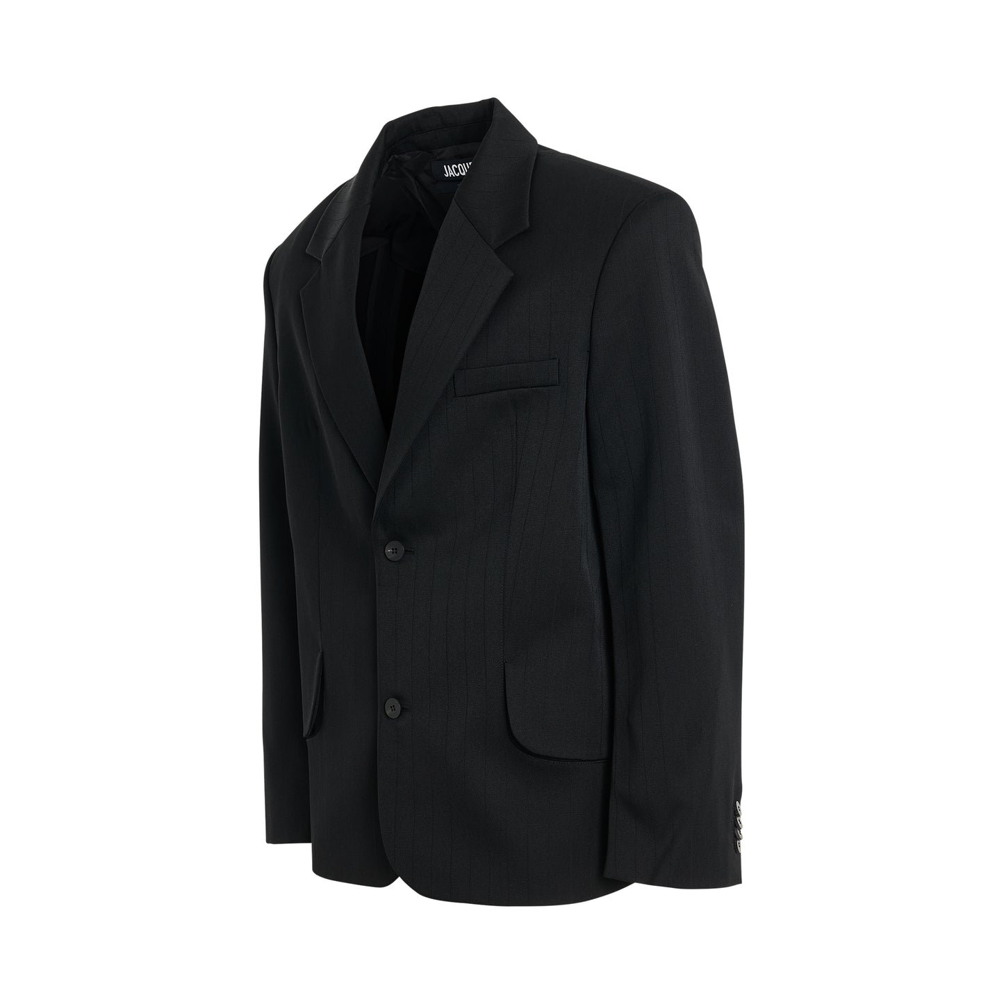 Titolo Suit Jacket in Pinstripe Black