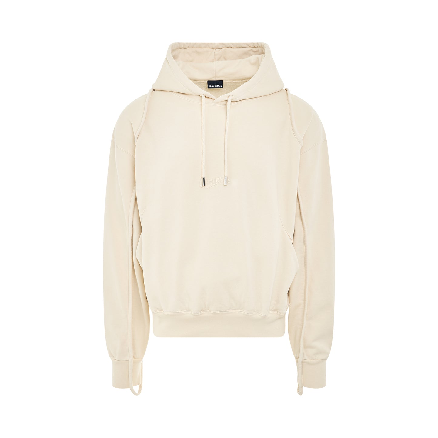 Camargue Warped Logo Hoodie in Light Beige