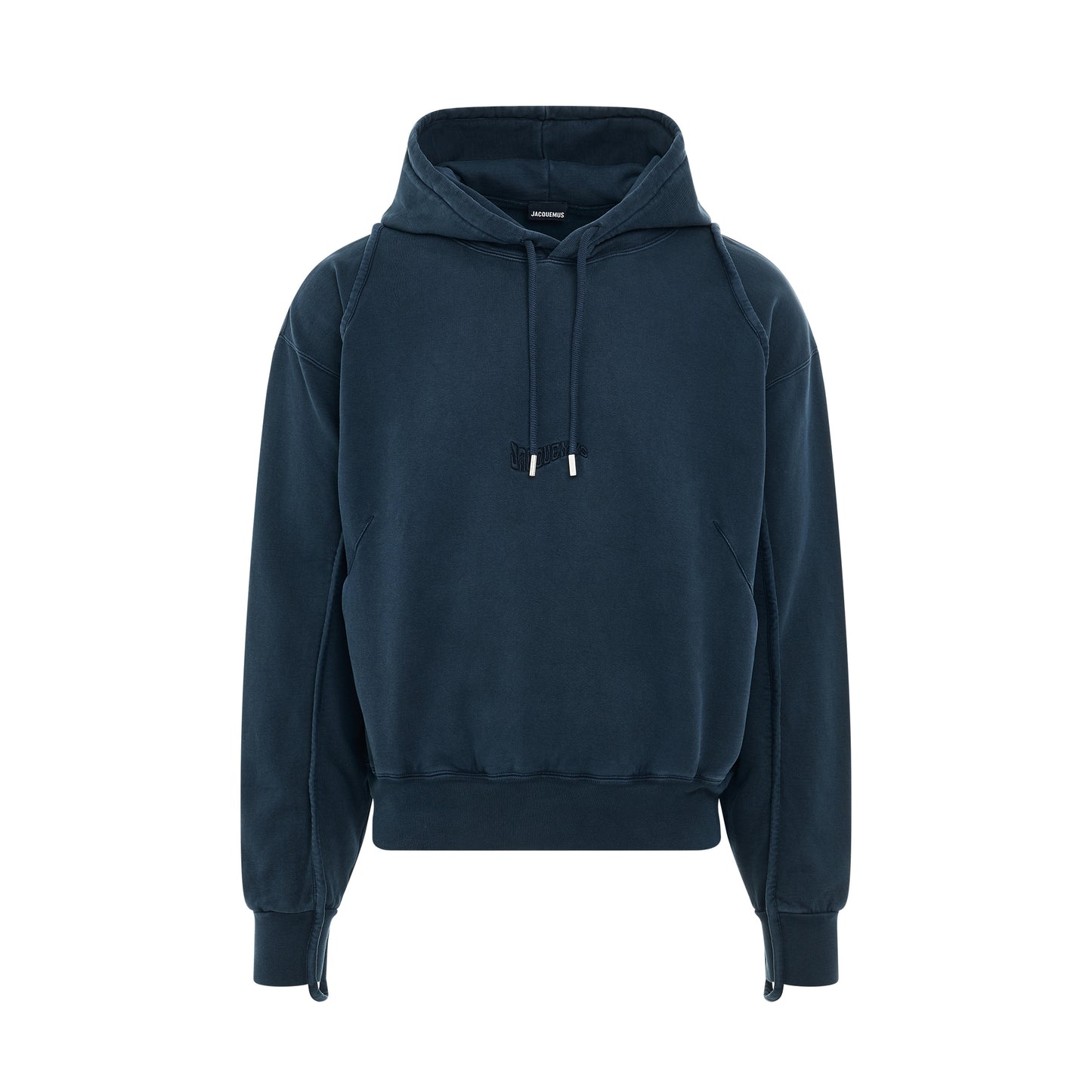 Camargue Warped Logo Hoodie in Dark Navy