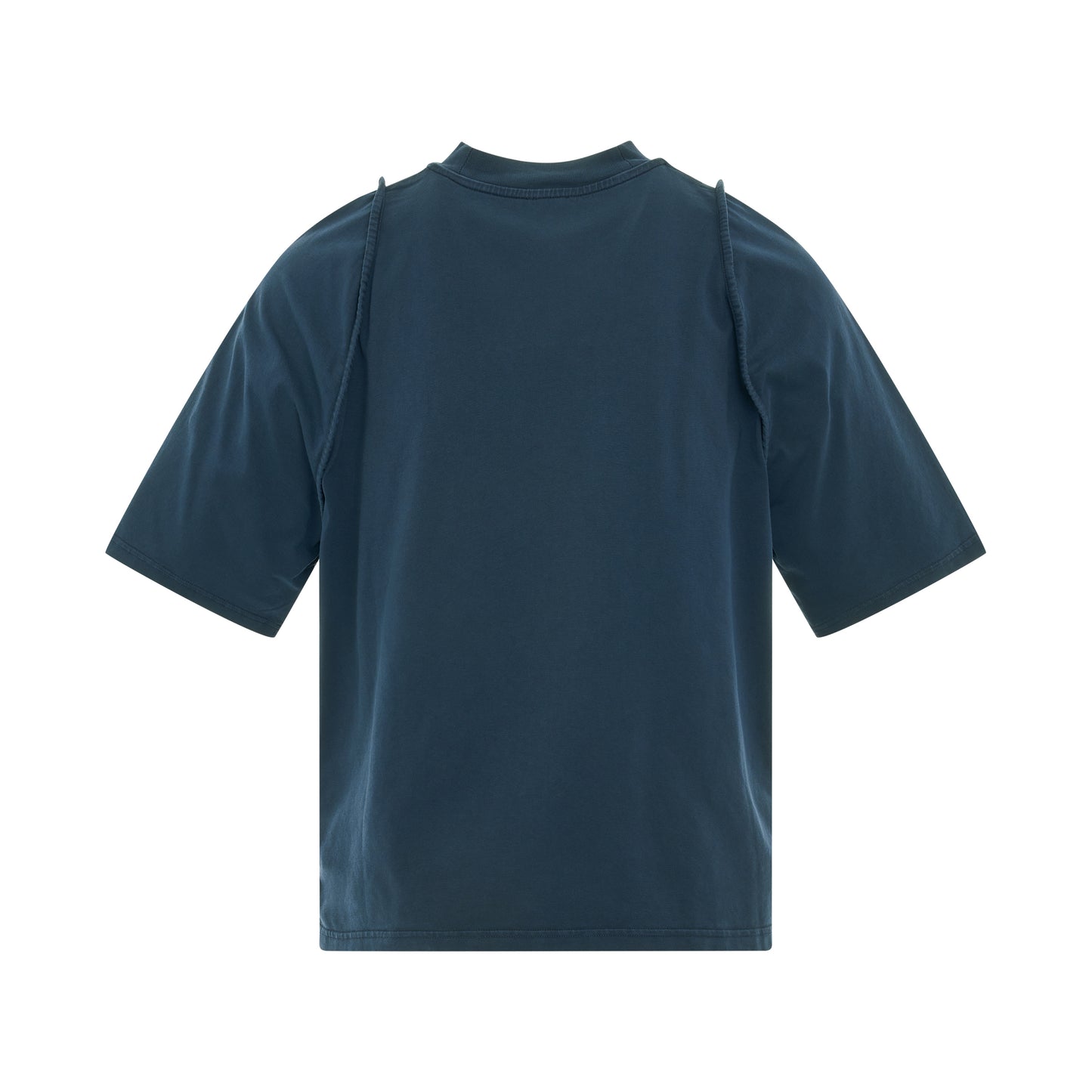 Camargue Warped Logo T-Shirt in Dark Navy