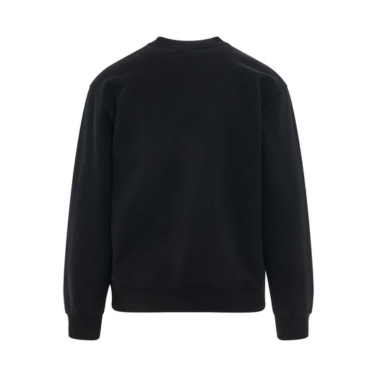 Gros Grain Logo Sweatshirt in Black