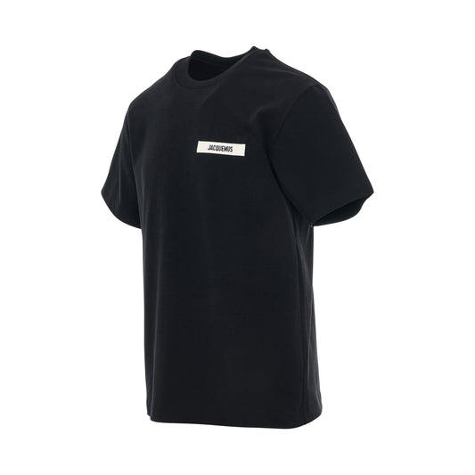 Gros Grain Logo T-Shirt in Black