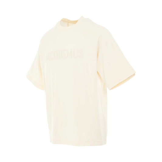 Typo Logo T-Shirt in Light Beige