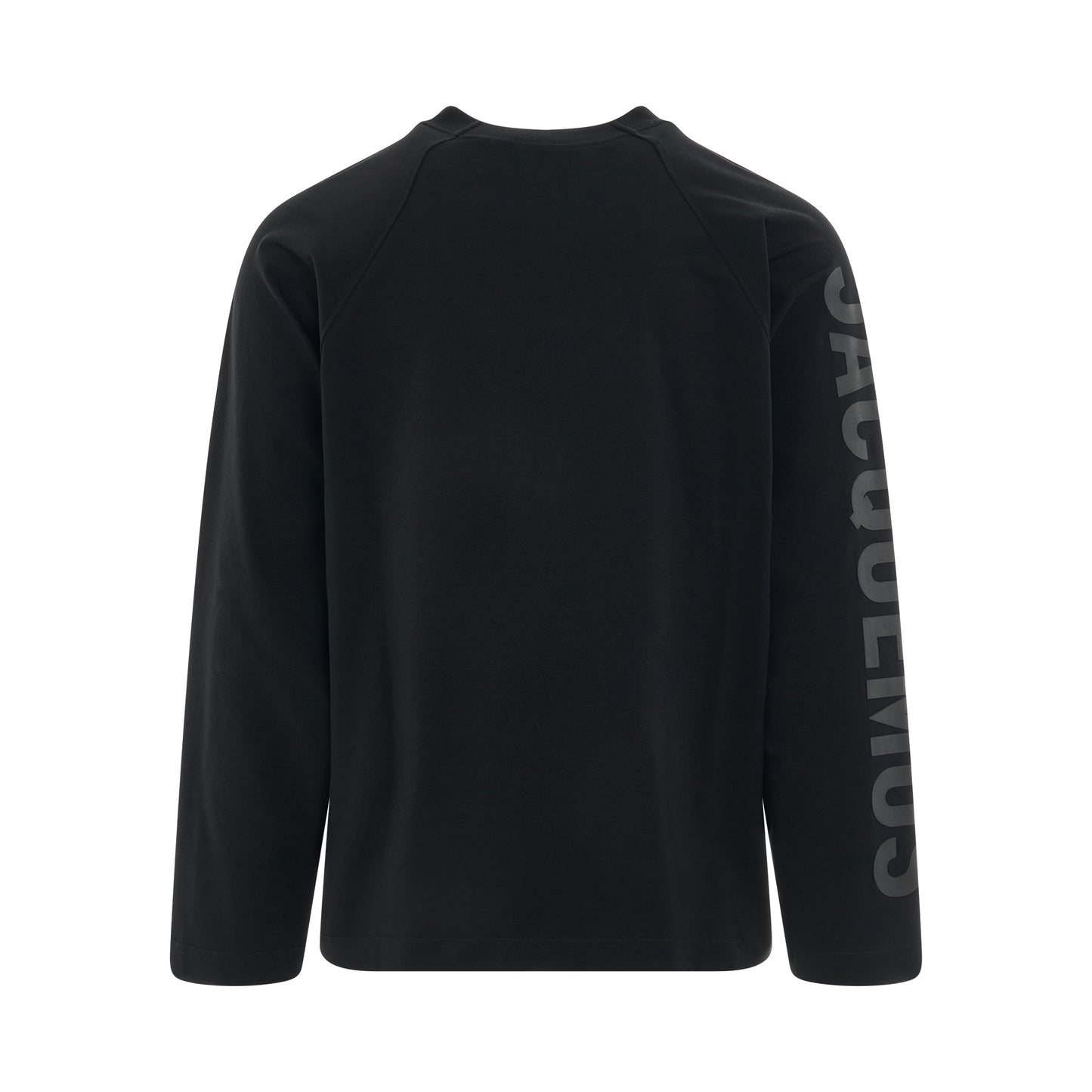 Typo Logo Long Sleeve T-Shirt in Black