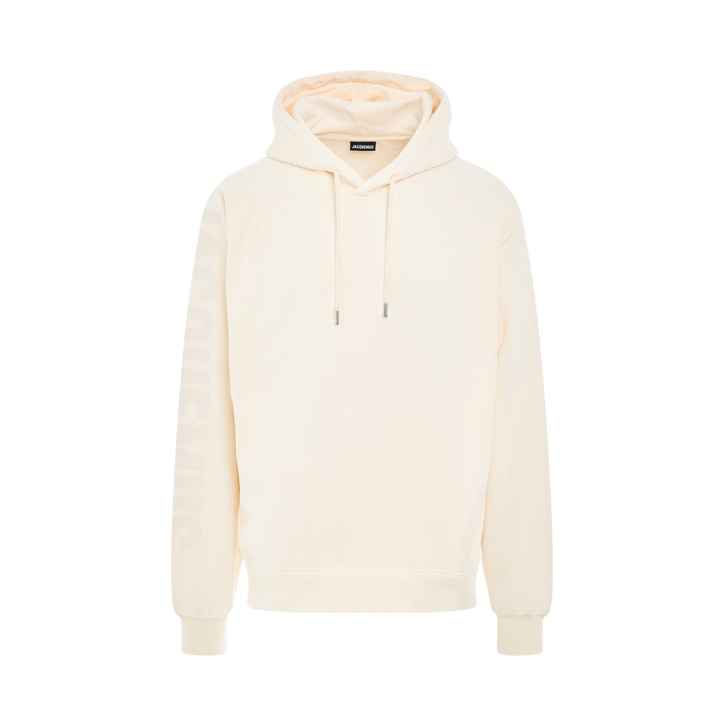 Typo Logo Hoodie in Light Beige