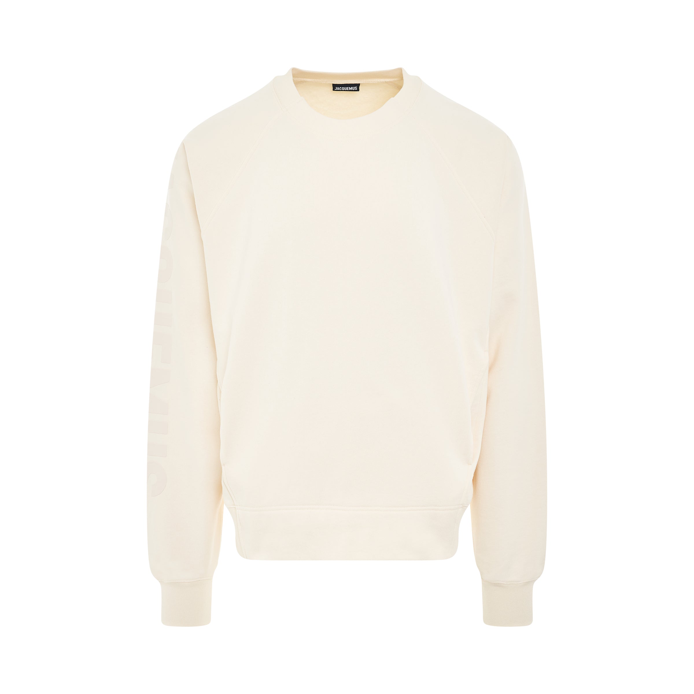 Typo Sleeve Logo Sweatshirt in Light Beige