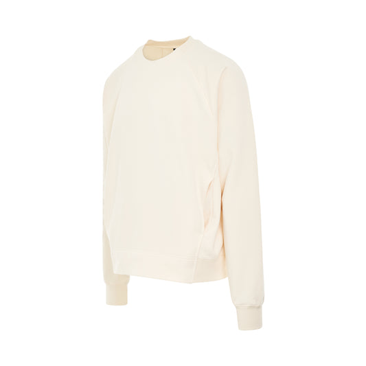 Typo Sleeve Logo Sweatshirt in Light Beige