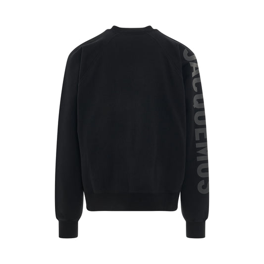 Typo Sleeve Logo Sweatshirt in Black