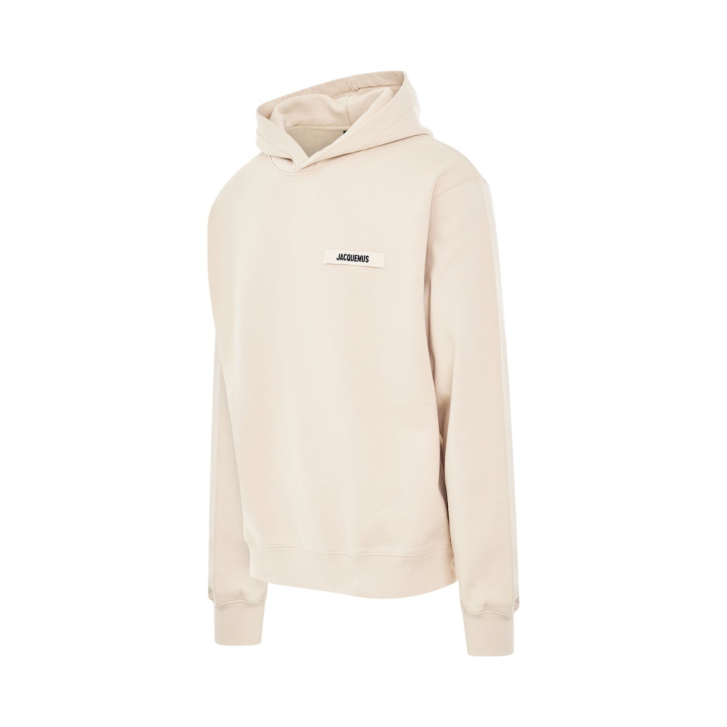 Gros Grain Logo Hoodie in Beige