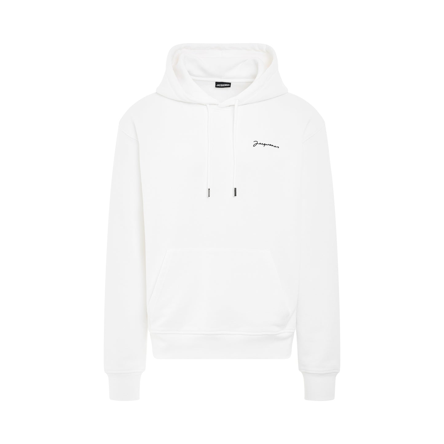 Brode Embroidered Logo Hoodie in White