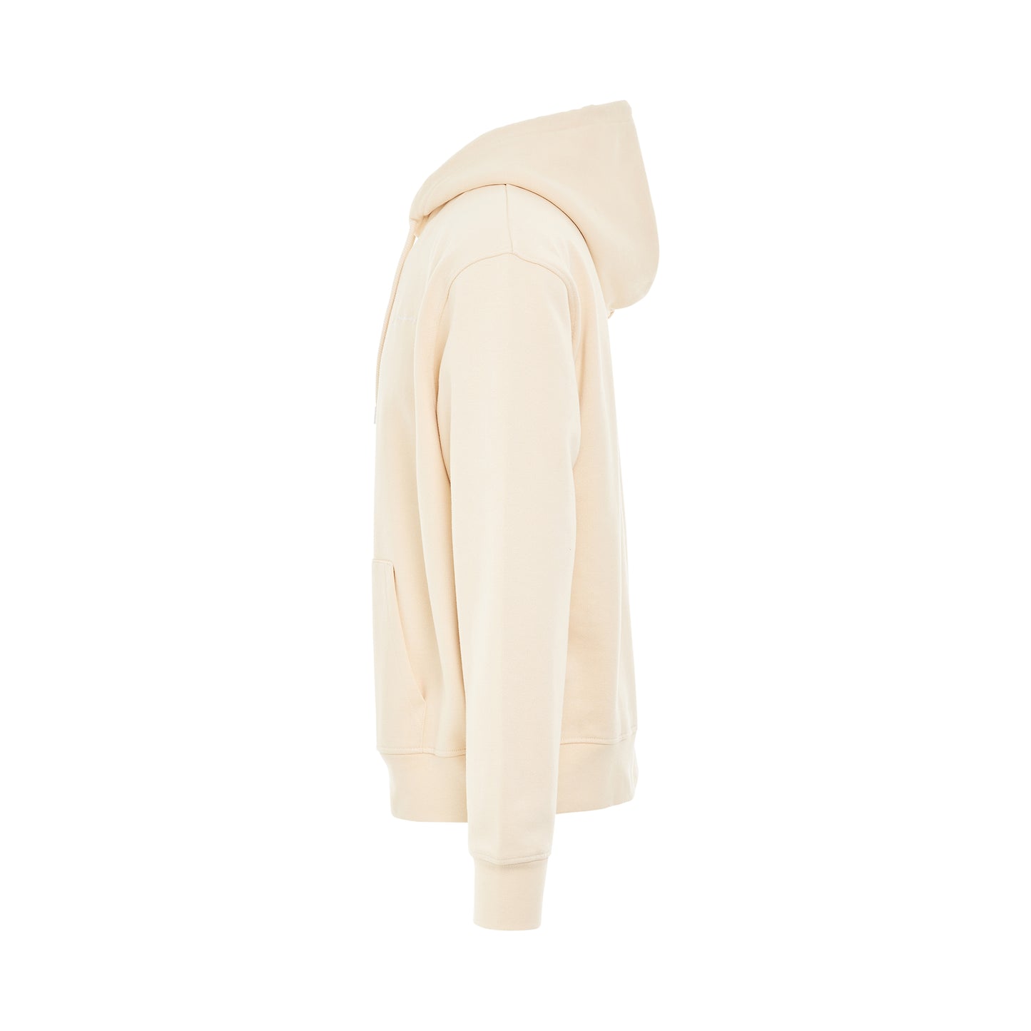 Brode Embroidered Logo Hoodie in Beige