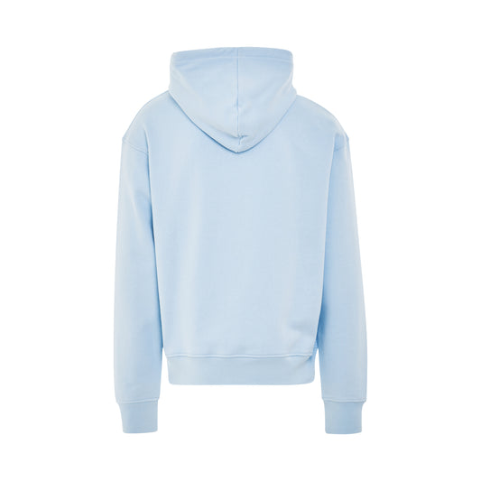 Brode Embroidered Logo Hoodie in Light Blue