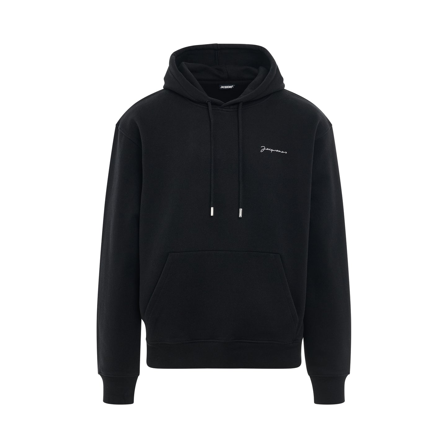 Brode Embroidered Logo Hoodie in Black