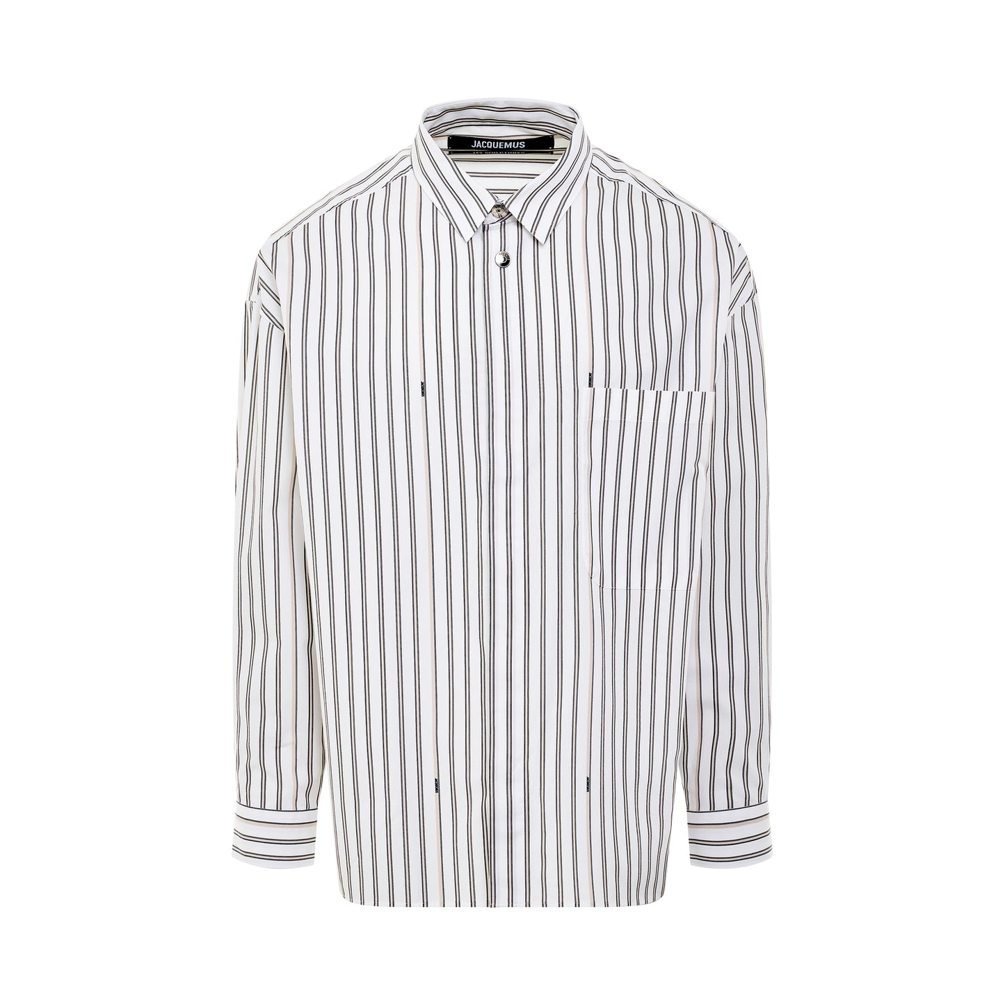 Manches Longue Shirt in Beige Stripes