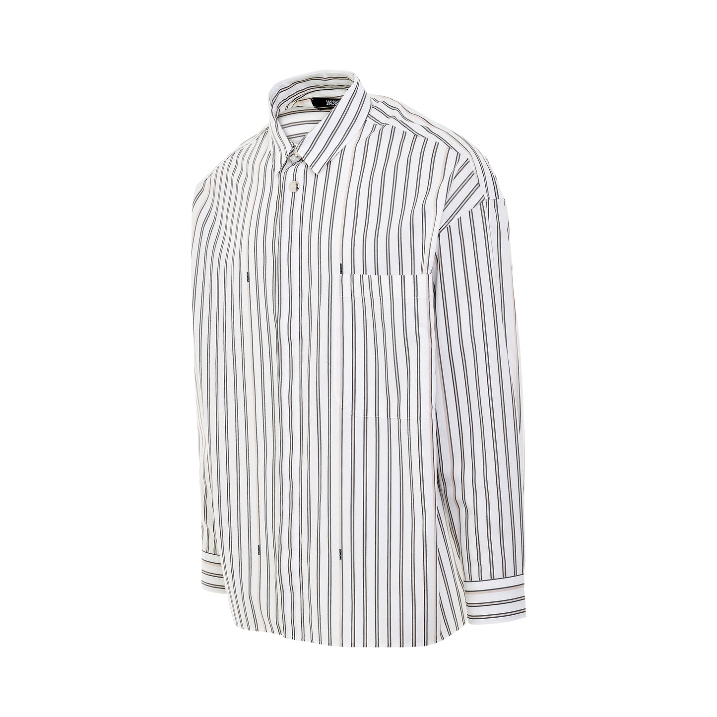 Manches Longue Shirt in Beige Stripes