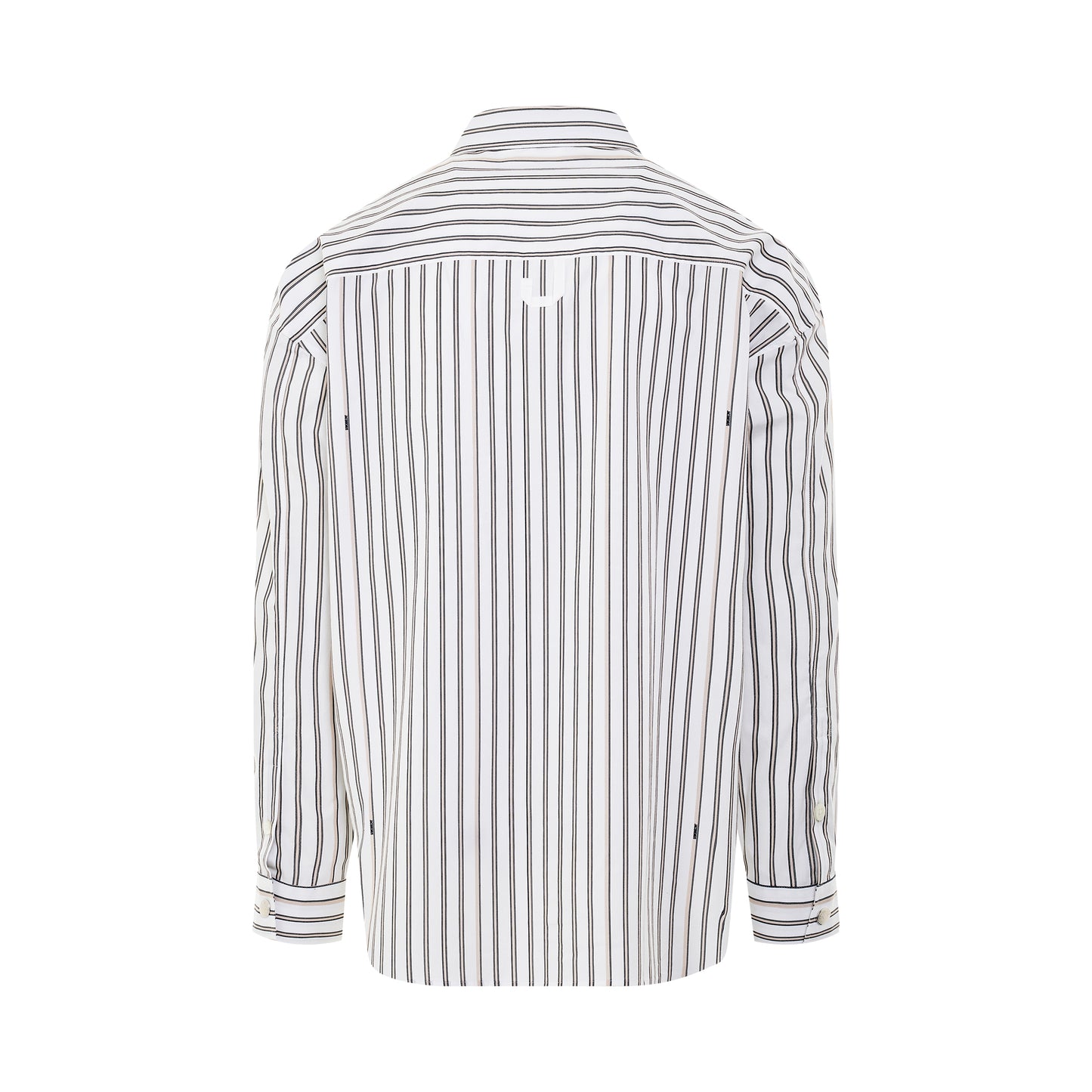 Manches Longue Shirt in Beige Stripes