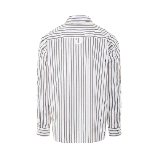 Manches Longue Shirt in Beige Stripes