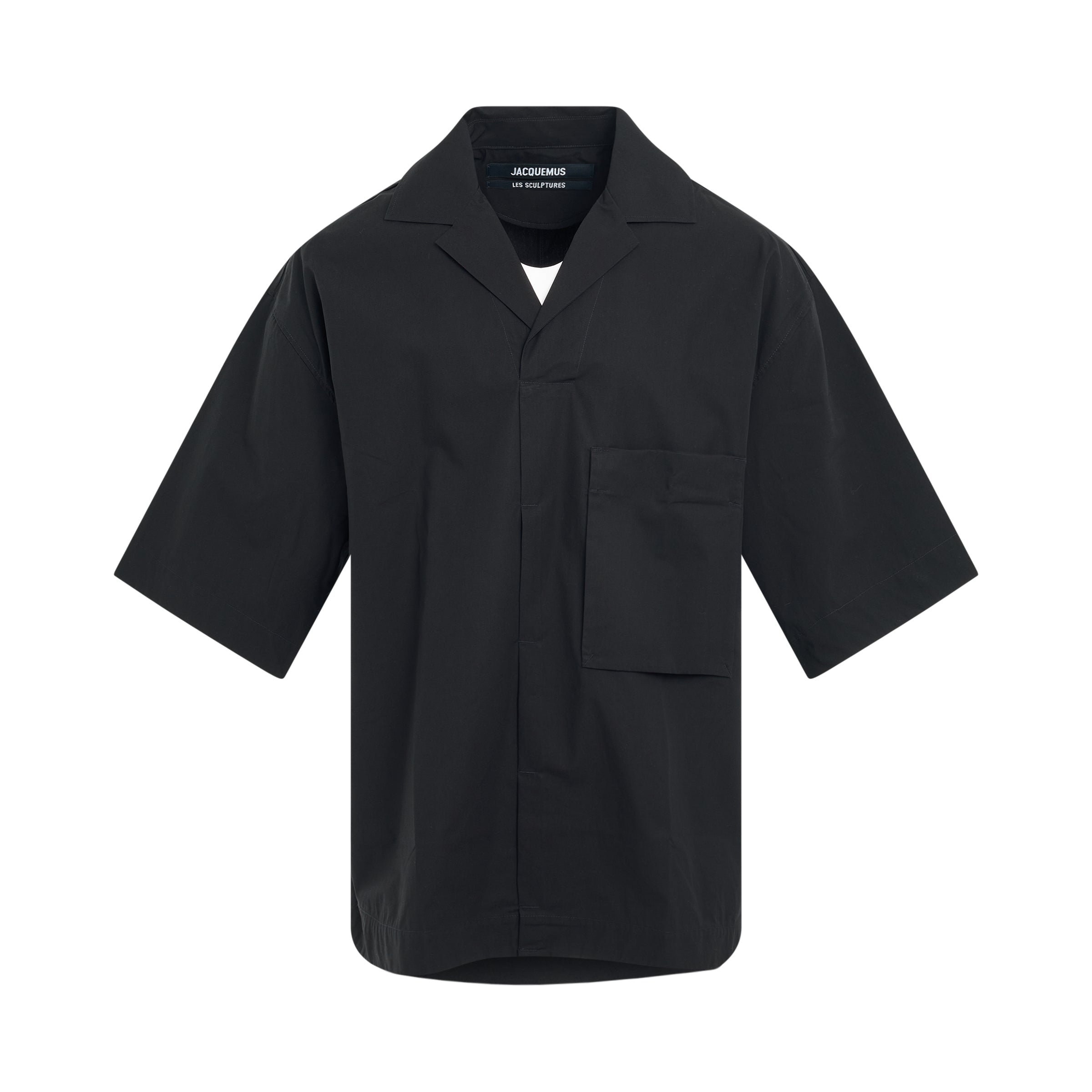 Quarter Sleeve Polo Shirt in Dark Navy