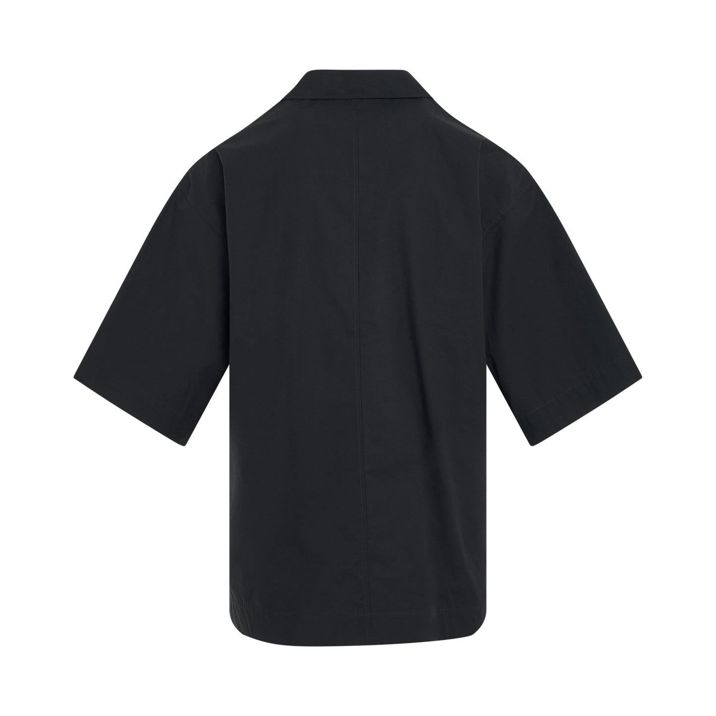 Quarter Sleeve Polo Shirt in Dark Navy