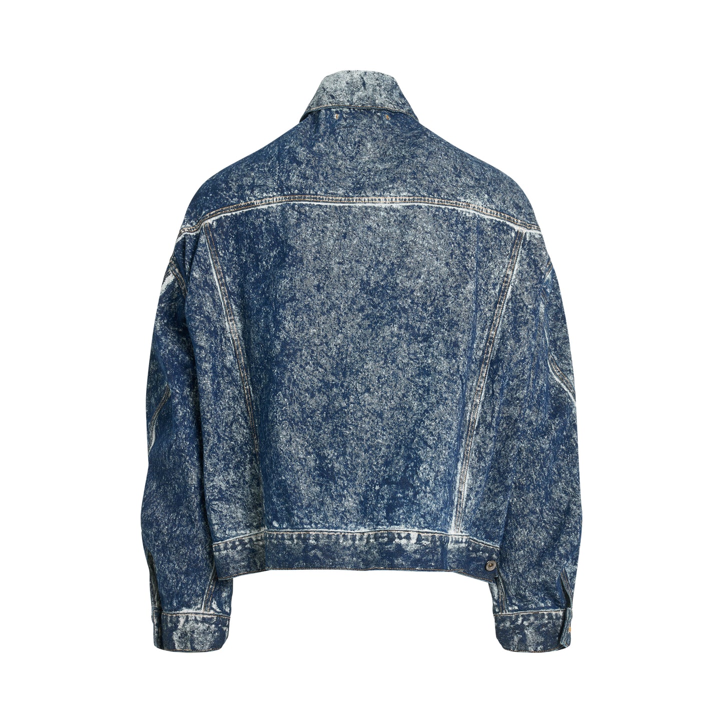 Acid Wash Denim Jacket in Indigo