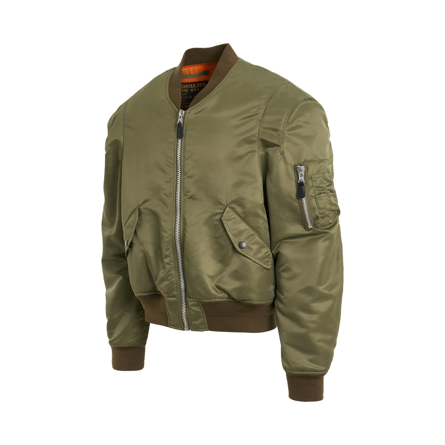 Robot Shoulder Bomber Jacket in Khaki