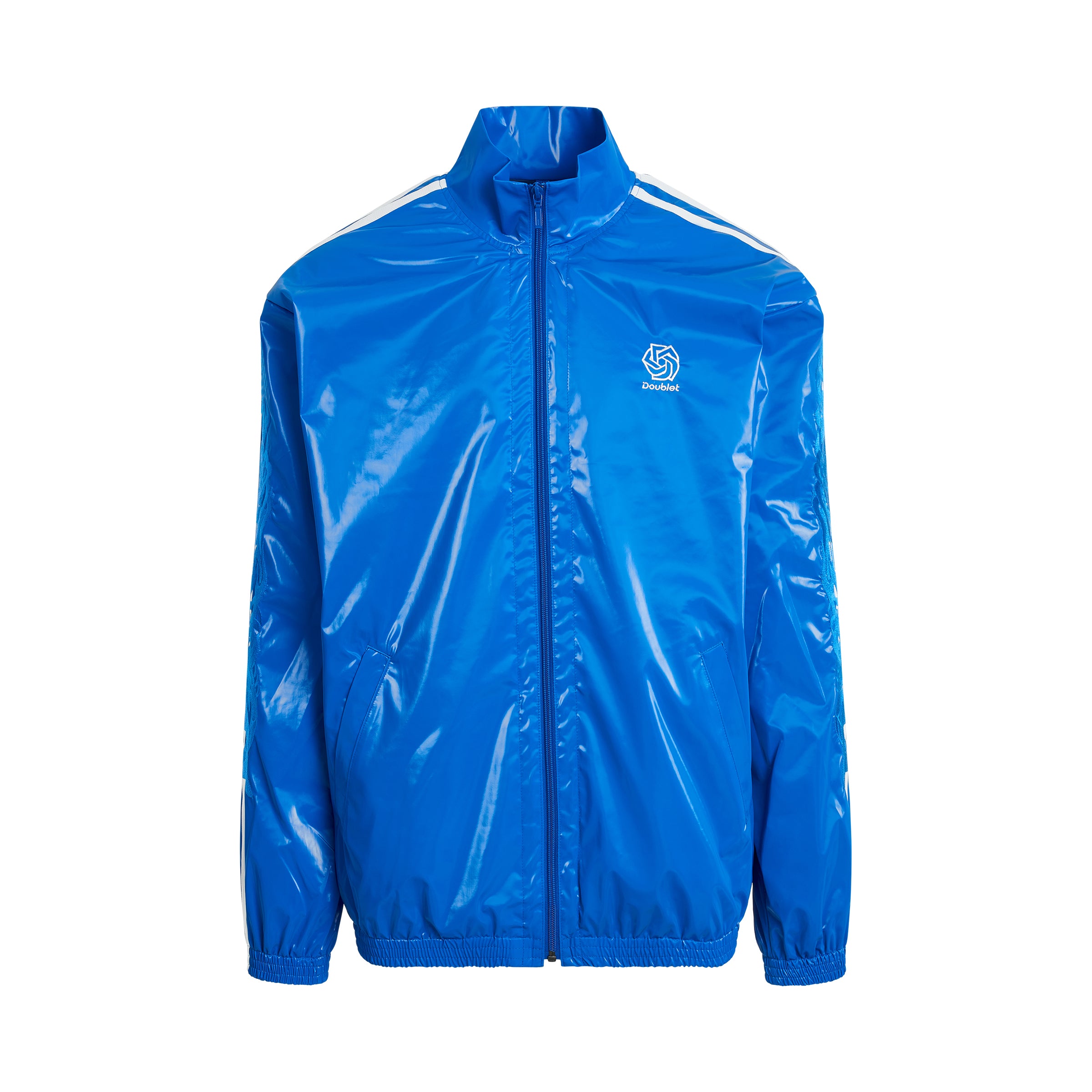 Laminate Track Jacket in Blue